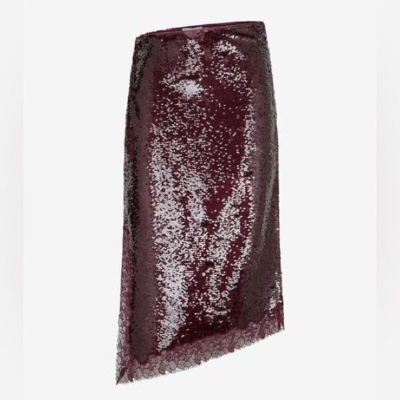 NWT Simkhai Amrita Midi Purple Skirt Sequin Embellishment High Waist Size 0 - Picture 13 of 17